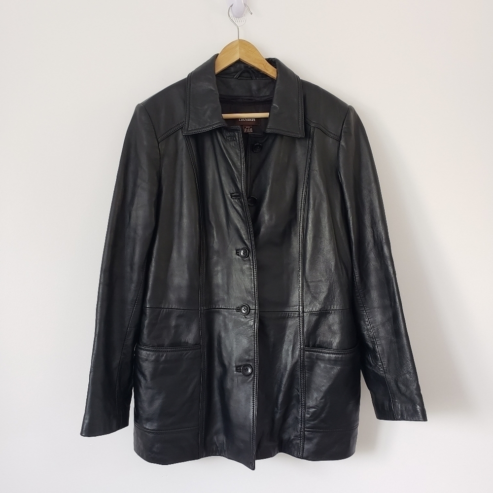 Danier Leather Women's Jacket With Removable Insulated Liner Black Size M